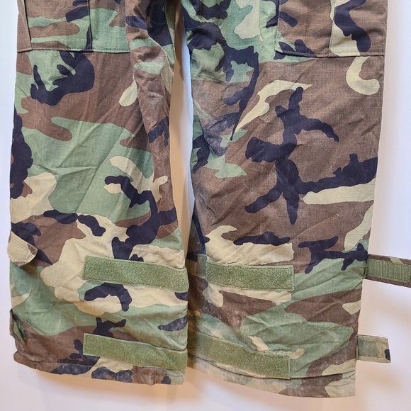 Military Overall Pant Woodland Camo Cargo Chemical Protective NFR Mens Medium - Picture 8 of 14